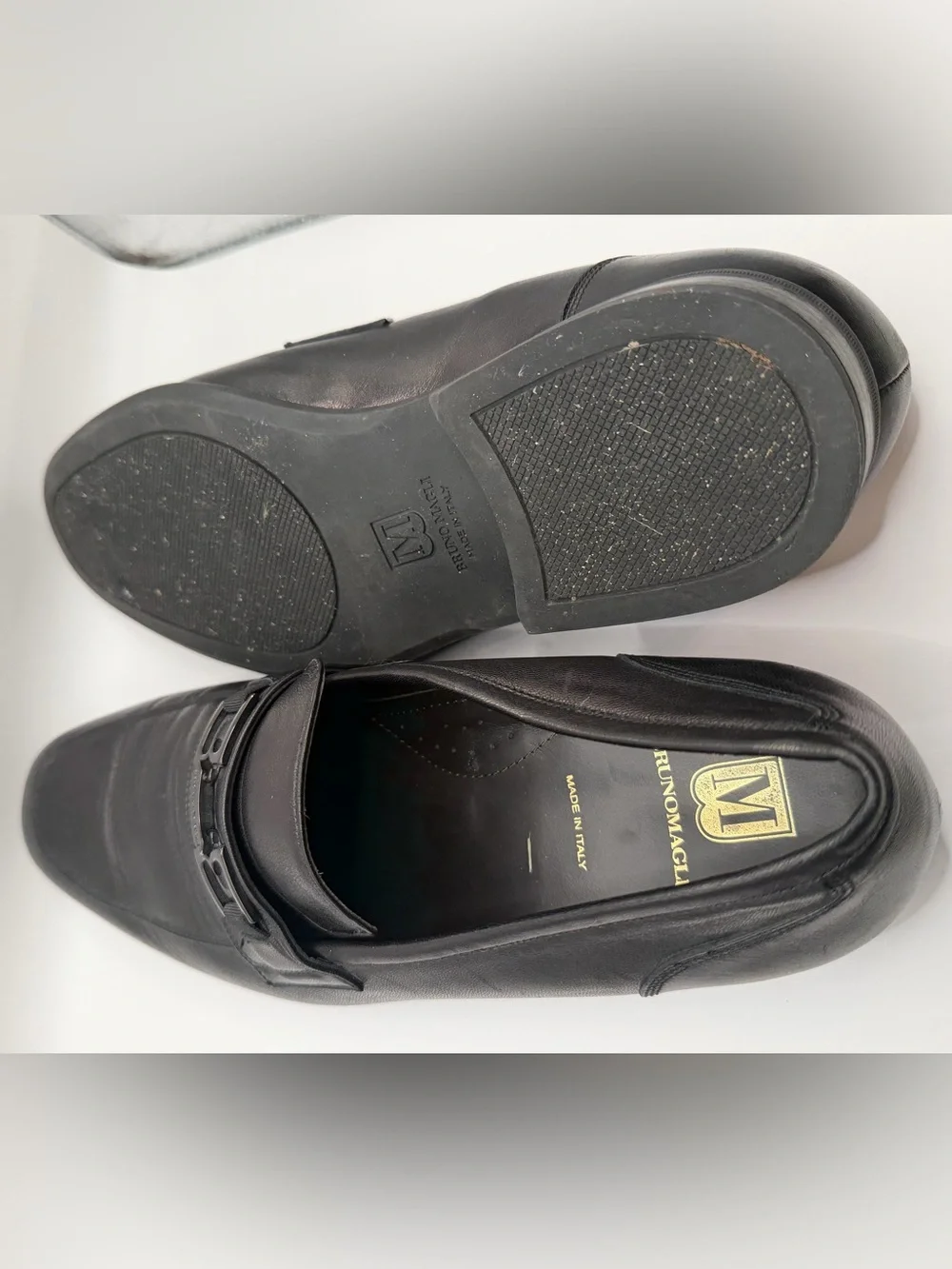 Bruno Magli Black Leather Bit-Detail Loafers